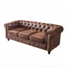CHESTER sofa, 3 seater, vintage synthetic leather