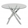 CHANTAL 100 table, chromed, glass, 100 cms in diameter