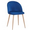 VELVET NEW chair, metal legs, blue velvet 64