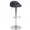 ALIVERI bar stool, chromed, black synthetic leather