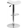 SAMBA (M) bar stool, chromed, white nappel