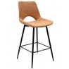 ANTIBES NEW bar stool, metal, light brown synthetic leather