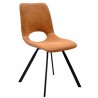 ANTIBES NEW chair, metal, light brown synthetic leather