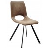 ANTIBES NEW chair, metal, dark brown synthetic leather