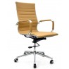 OLIVER office chair, swivel, gas, deep tilt mechanism, light brown synthetic leather