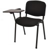 Silla NIZA NEW AM, brazo pala a derecha, chasis negro, tejido negro