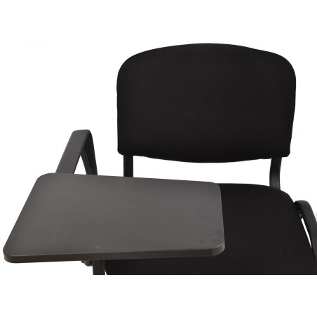 Silla NIZA NEW AM, brazo pala a derecha, chasis negro, tejido negro-1