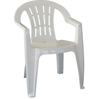 Sillón CANARIAS, monoblock, apilable, blanco