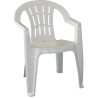 Sillón CANARIAS, monoblock, apilable, blanco