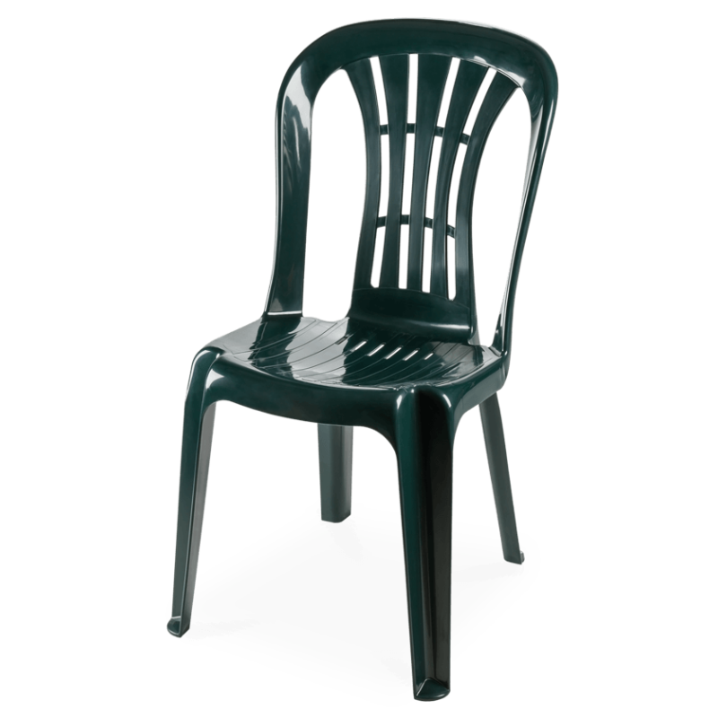 Silla CANARIAS, monoblock, apilable, verde