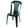 Silla LAGO, monoblock, apilable, verde