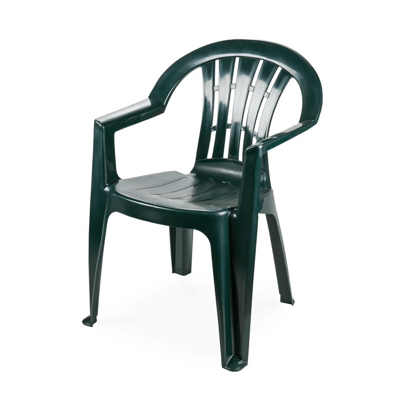 Sillón CANARIAS, monoblock, apilable, verde