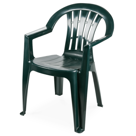 Sillón CANARIAS, monoblock, apilable, verde