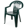 Sillón CANARIAS, monoblock, apilable, verde