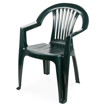 Sillón LAGO, monoblock, apilable, verde