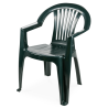 Sillón LAGO, monoblock, apilable, verde