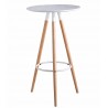 OTILIA NEW table, high, wood, white table top 60 cms in diameter