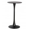 TUL table, high, metal, black, black table top 60 cms in diameter