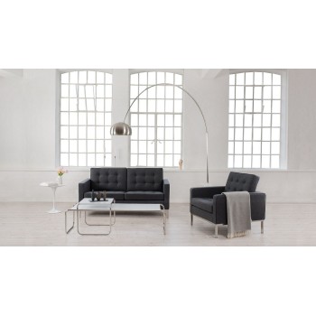 Lámpara NEW ARC BIG, pie salón, base de mármol blanco 2