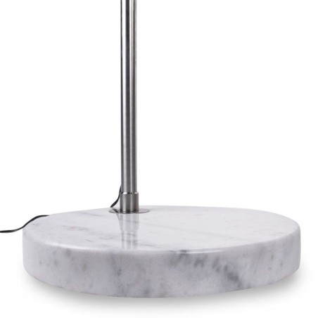 Lámpara AR, pie salón,  cromada, base mármol blanco-0
