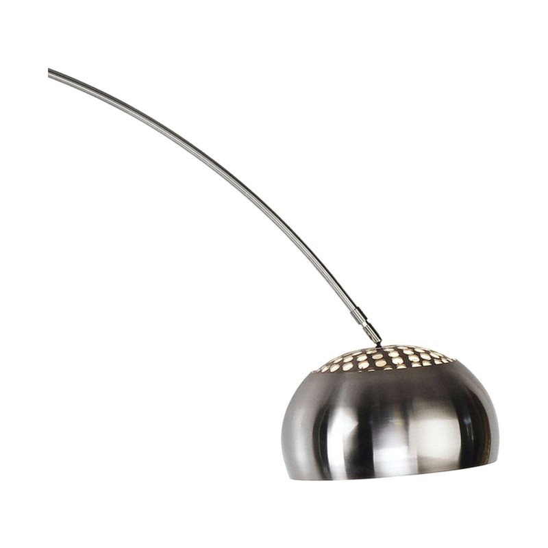 Lámpara AR, pie salón,  cromada, base mármol blanco-1