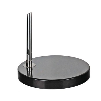 Lámpara AR, pie salón, cromada, base mármol negro 2