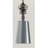 Lámpara LOUVRE, colgante, cromada, pantalla plata