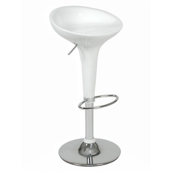Taburete AUSTIN ( M ), cromado, abs blanco