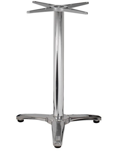 Base de mesa ROMA, 3 brazos, inoxidable y aluminio