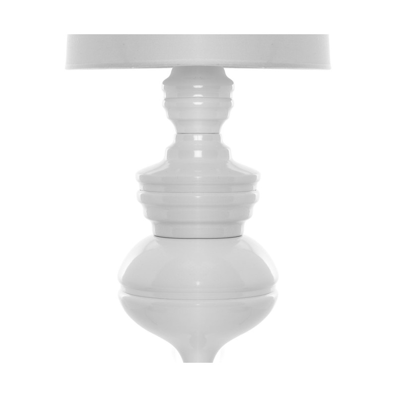 Lámpara LOUVRE, sobremesa, blanca, pantalla blanca-1