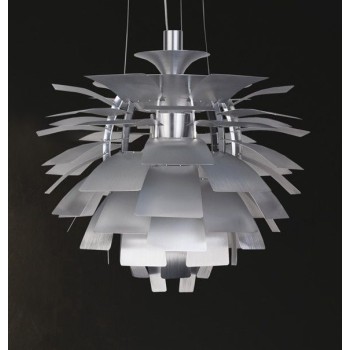 Lámpara ARTIC, aluminio, plata, 48 cms. de diámetro