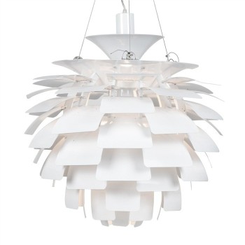 Lámpara ARTIC, aluminio, blanca, 70 cms. de diámetro