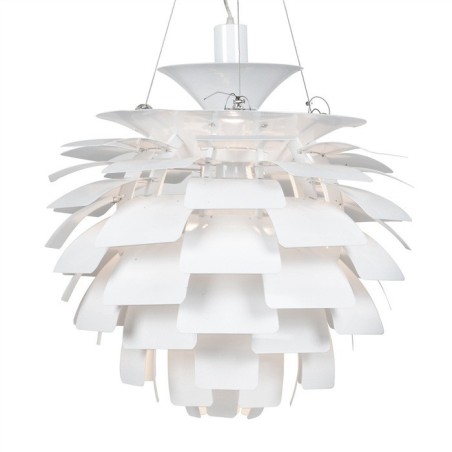 Lámpara ARTIC, aluminio, blanca, 70 cms. de diámetro