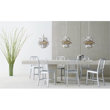 Lámpara ARTIC, aluminio, plata, 70 cms. de diámetro 2