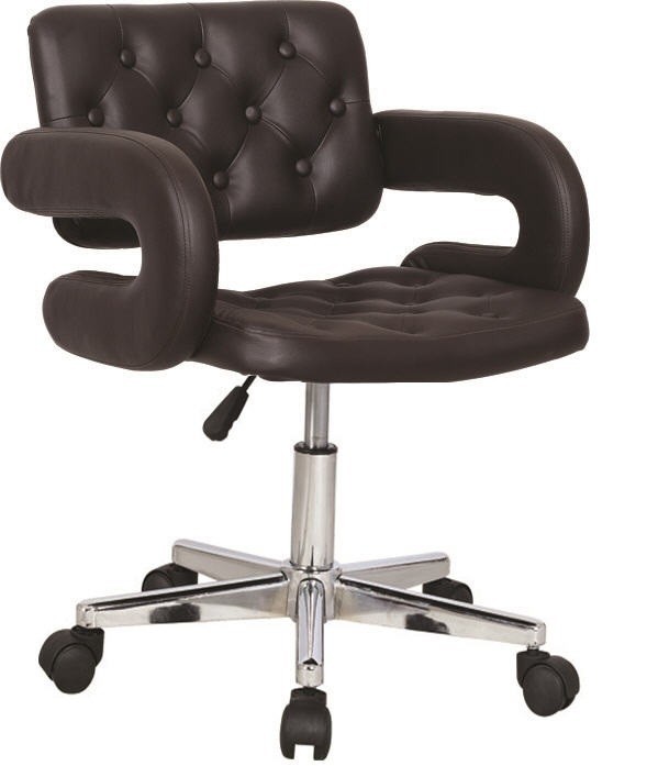 Sillón PARADISE, giratorio, cromado, tapizado negro
