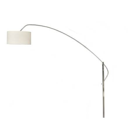 Lámpara OMEGA, pie de salón, cromada, mármol, pantalla blanca-0