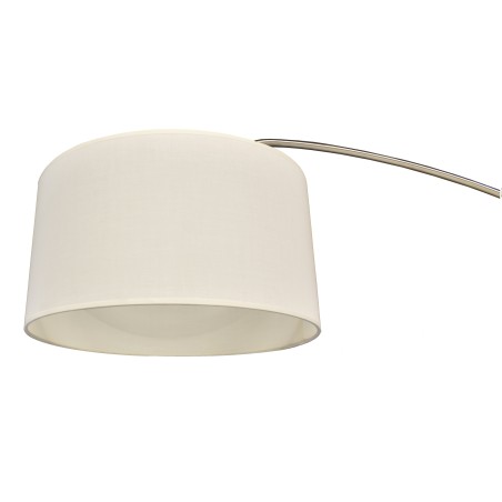 Lámpara OMEGA, pie de salón, cromada, mármol, pantalla blanca-2