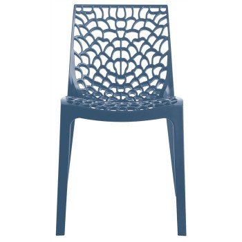 Silla CAPRICHO, polipropileno azul azafata