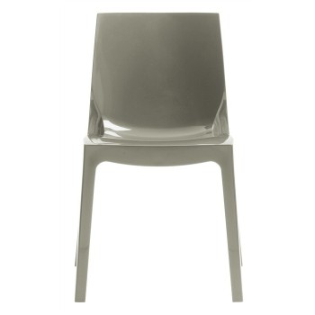 Silla ANTARTIDA, polipropileno, gris perla alto brillo