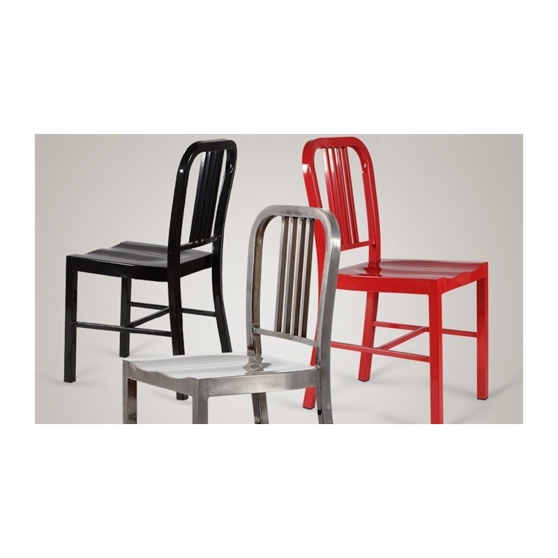 Silla NAO, acero, roja-0