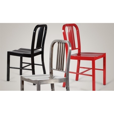 Silla NAO, acero, roja-0