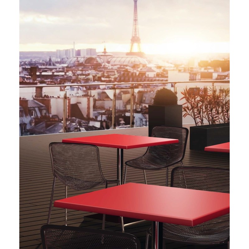 Tablero de mesa Werzalit Alemania, ROJO 328, 70 x 70 cms*-0