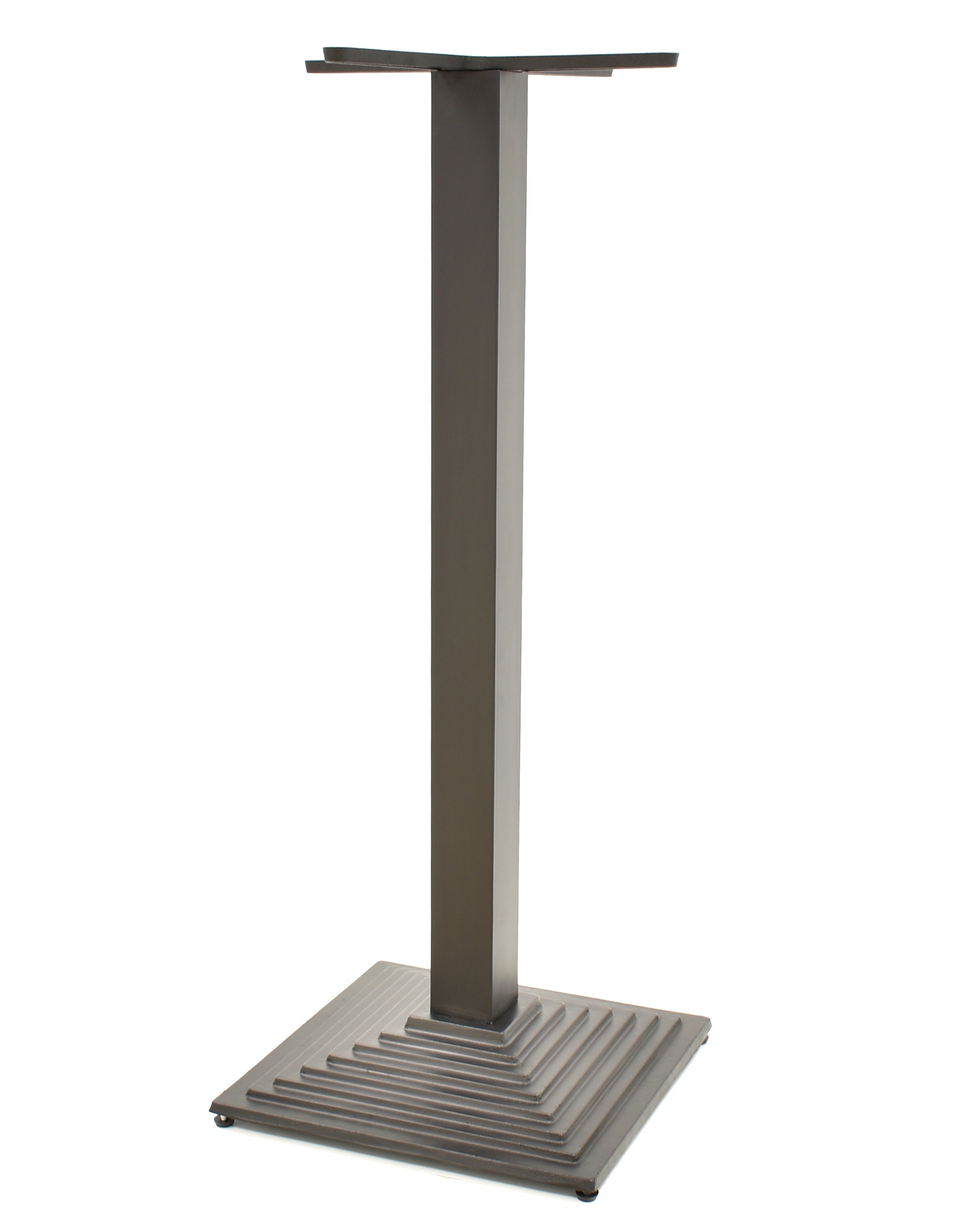 Base de mesa ELBA, alta, negra, base de 44 x 44 cms, altura 110 cms