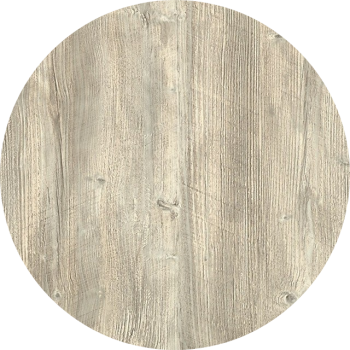 Tablero de mesa Werzalit Alemania, PONDEROSA BLANCO 178, 70 cms de diámetro*.