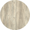 Tablero de mesa Werzalit Alemania, PONDEROSA BLANCO 178, 70 cms de diámetro*.