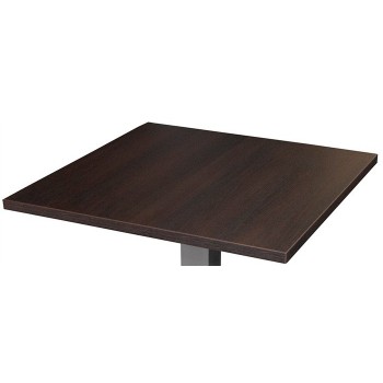 Tablero de mesa WOOD-80C, chapado haya, barnizado wengué, 80 x 80 cms*