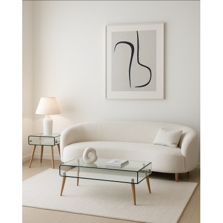 Mesa HOLANDA, madera, cristal, 55x40 cms-0
