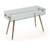 Consola HOLANDA-120TR, madera, cristal, 120x40 cms