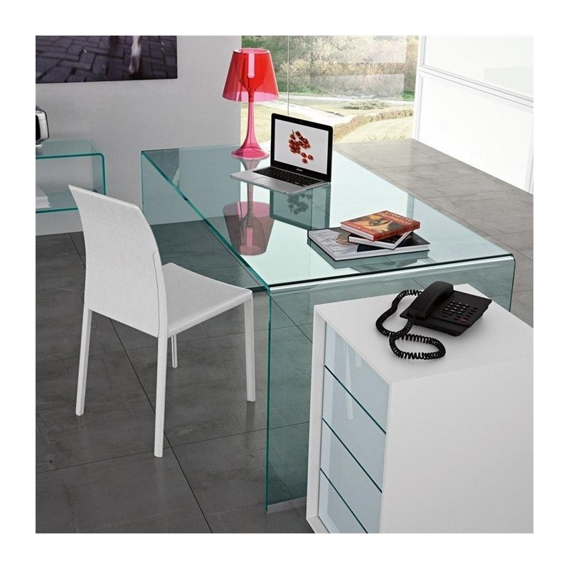 Mesa CONCORD NEW, cristal curvado, 150 x 80 cms-2