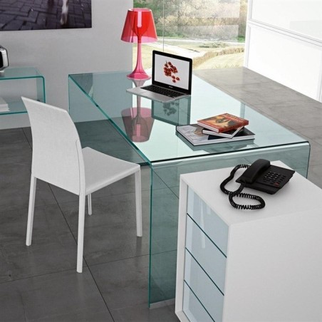 Mesa CONCORD NEW, cristal curvado, 150 x 80 cms-2